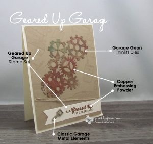Masculine Geared Up Garage Card | Stamp with Jenn