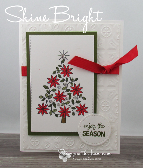 Shine bright christmas tree card