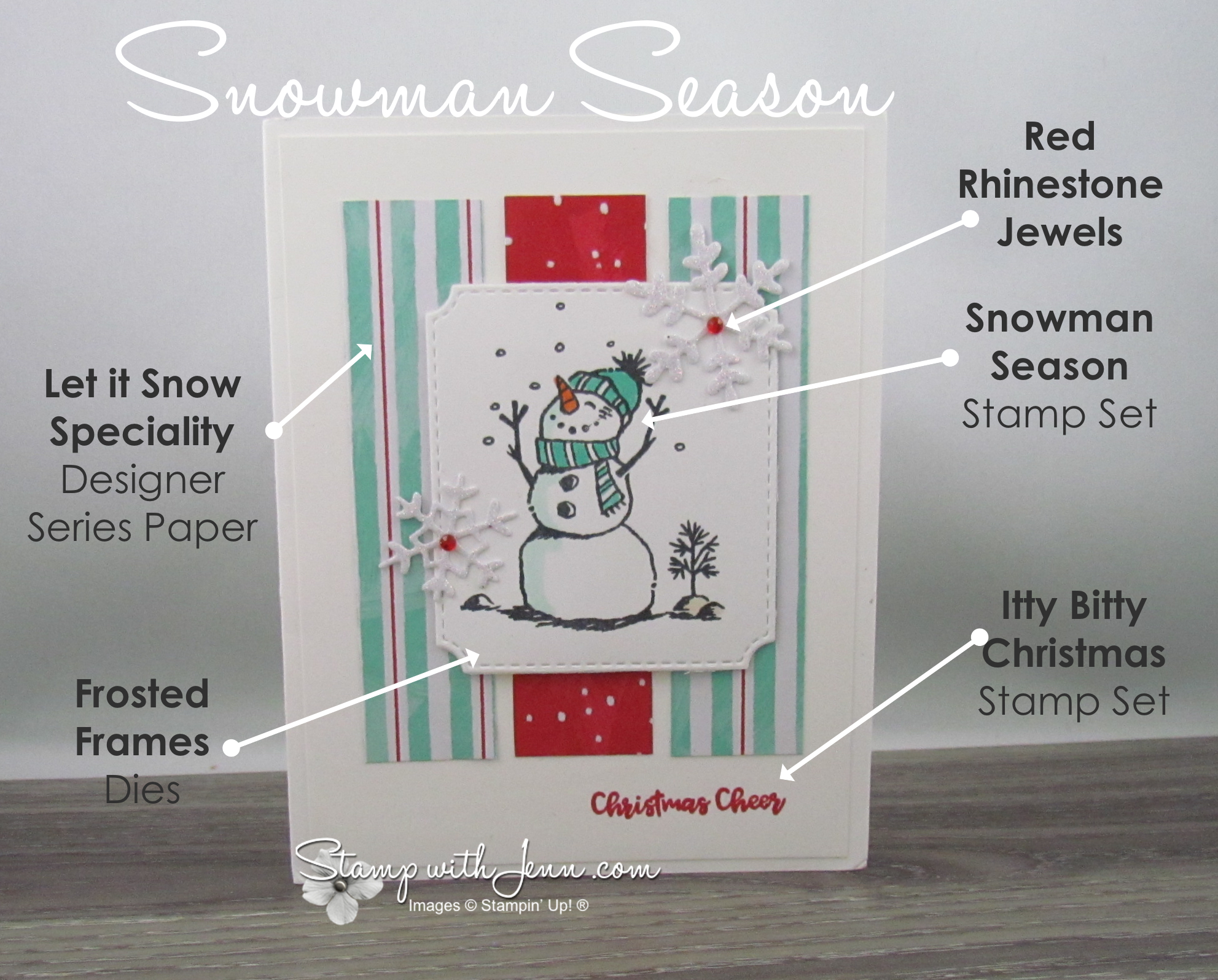 snowman season card 2019 Stampin' Up!