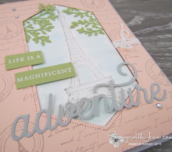 Paris in the Spring card with the Eiffel Tower