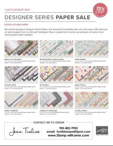 Designer Series Paper Sale -July 2021