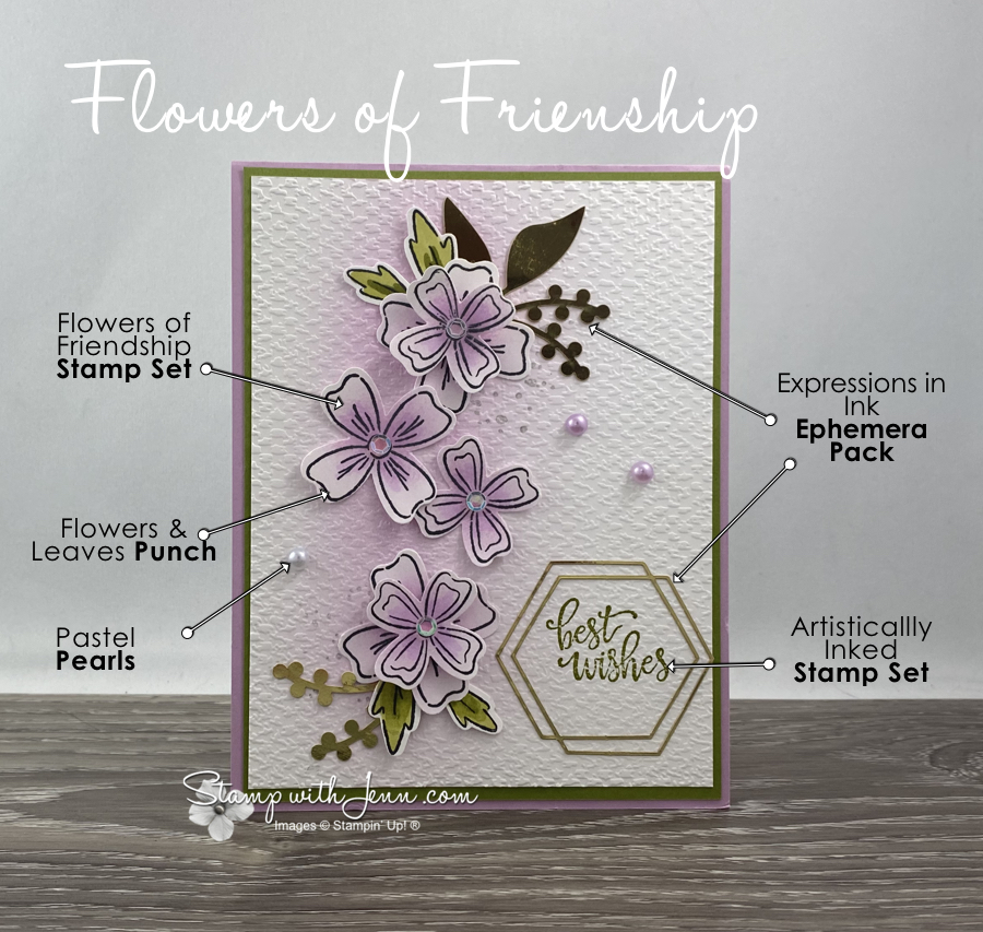 Flowers of Friendship Wedding card