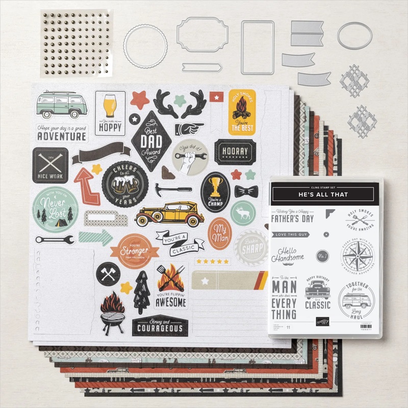 he's the man suite collection from Stampin' Up