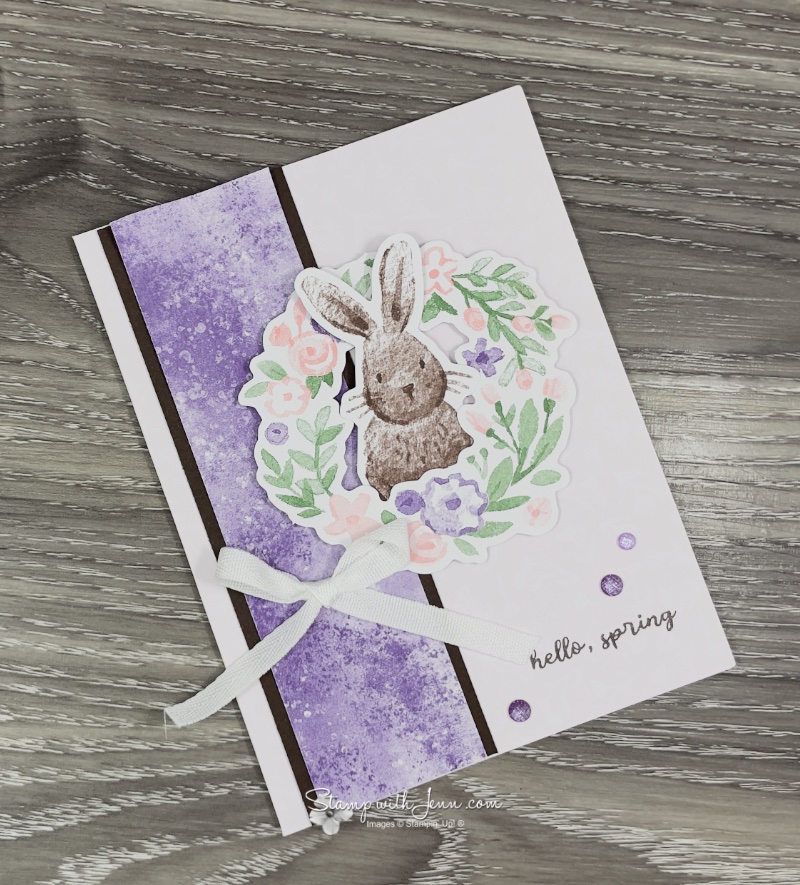 bunny with wreath spring