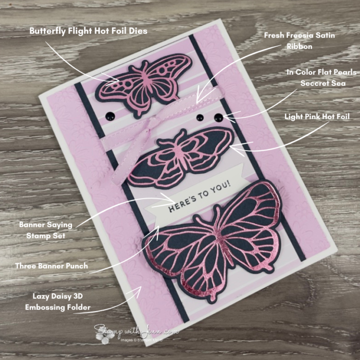 Elegant butterfly card ideas made with the Stampin' Hot Foil System and Butterfly Flight Bundle