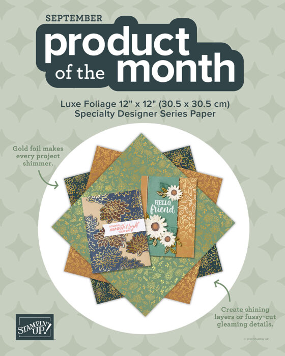 September 2026 Stampin' Up! Product of the Month - Luxe Foliage Specialty Designer Series Paper