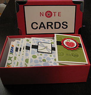 Teacher note cards in box